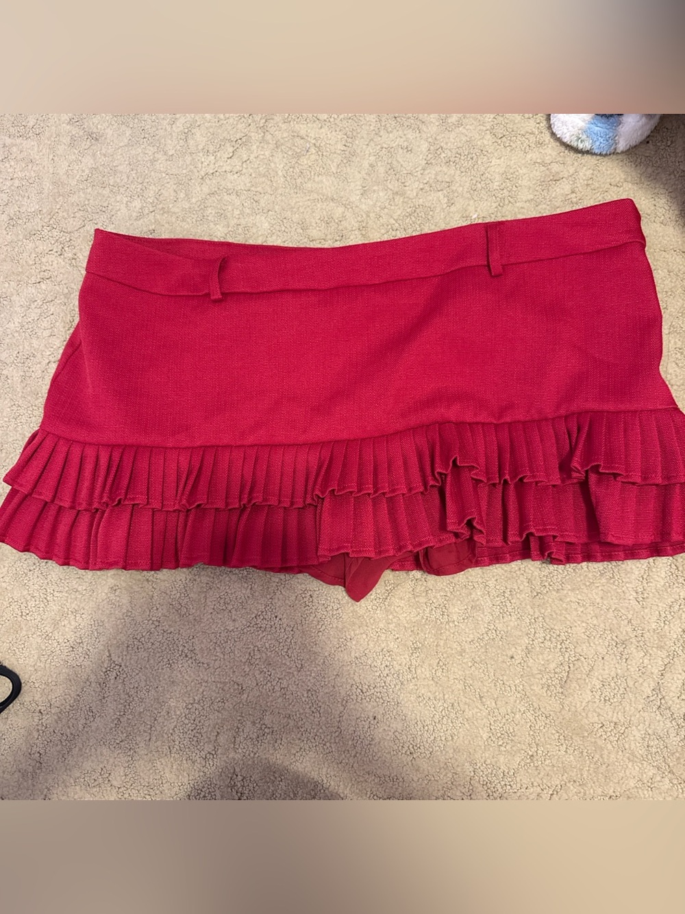 Lioness Hot Pink Ruffle Knit Mini Skirt